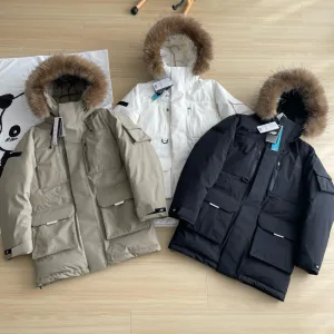 Designer New Balance Outerwear Red Duck Down Winter Slim Fit Embroidery
