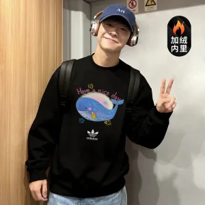 Reps Adidas Sweatshirt Black Cotton Fleece