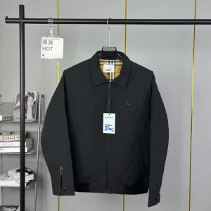 Super Clone Burberry Outerwear Red Cotton Simple And Elegant Winter Metal Logo