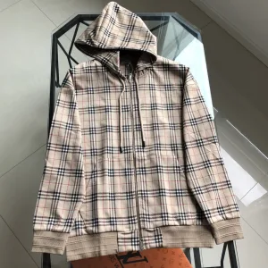 High Quality Burberry Jacket Red Cotton Pure