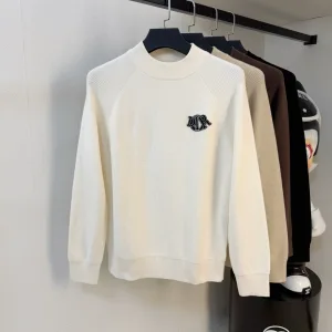 Designer Dior Sweater Ash Wool Blend Jacquard Autumn Winter