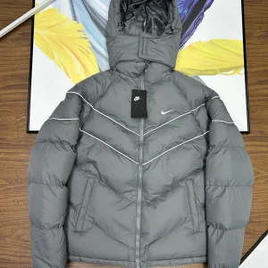 Super Clone Nike Outerwear Black Cotton Xinjiang Down Fleece Autumn Winter And