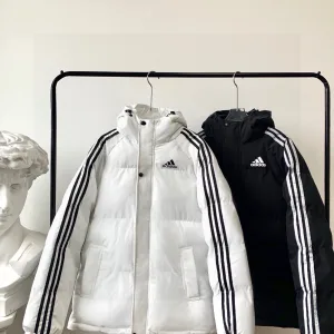 AAA Adidas Outerwear Red Cotton Down Polyester Easy To Match Winter