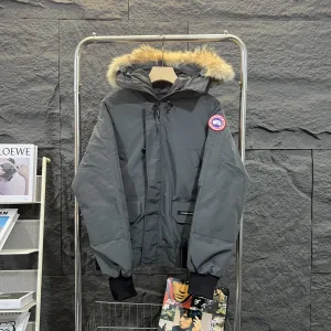 AAA High Quality Canada Goose Jacket Red Cotton Pure Feather Duck Down Polyester Coated Fabric Embroidery