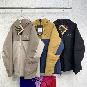 Designer Luxury Archaeopteryx Outerwear Red Gore-Tex Goose Down Nylon Mesh Fabric Winter Hidden Pocket