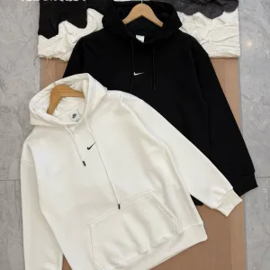 High Quality Nike Hoodie Red Cotton Fleece Simple And Versatile Sophistication Autumn Winter