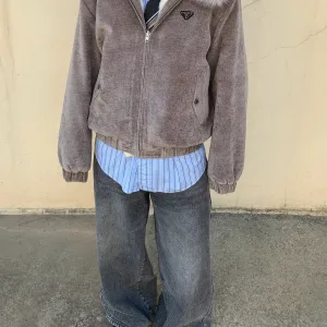 Reps Prada Outerwear Red Cotton Rabbit Fur Winter
