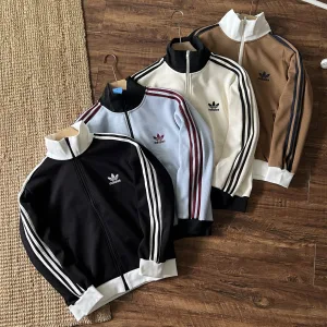 Luxury High Quality Adidas Coat Blue Plush Fleece Winter