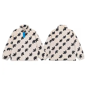 AAA Adidas Coats Red Cotton Rabbit Fur Lace