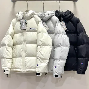 Designer Super Clone Champion Down Jacket Black Winter