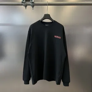 Reps Balenciaga Long-Sleeved T-Shirt Ash Cotton Ribbed Autumn Winter