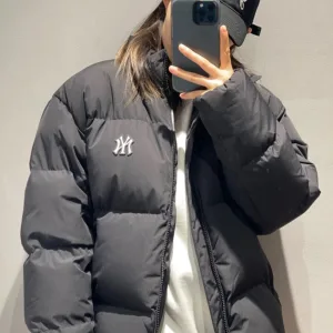 Reps Express Long-Sleeved Shirt Red Cotton Feather Down Nylon Fleece Twill Lace Streetwear Winter Embroidery Embossing Process Windproof Cuffs