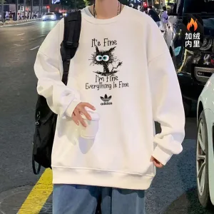 AAA Adidas Sweatshirt Black Cotton Fleece