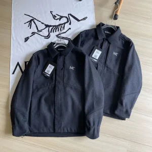 Designer Archaeopteryx Coat Red Wool Blend Fleece Fine Stitches Embroidery
