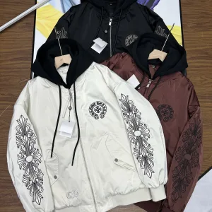 Designer Chrome Hearts Outerwear Red Cotton Autumn Winter And