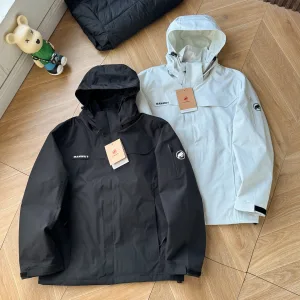 AAA Mammut Windbreaker Black Duck Down Minimalist Style Light Outdoor Autumn Winter