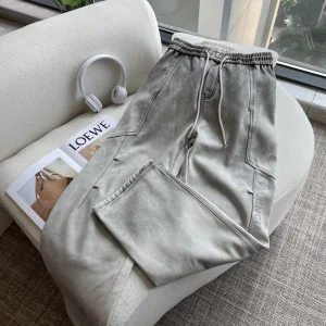 Super Clone AAA Balenciaga Casual Trousers Red Cotton Fleece Winter