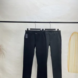 Luxury Prada Casual Trousers Red Male Cotton Wool High-End Quality Autumn Winter And Slim Fit