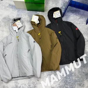 AAA Designer Mammut Hoodies Green Cotton Down Mesh Quick-Drying Urban Chic Winter Slim Fit