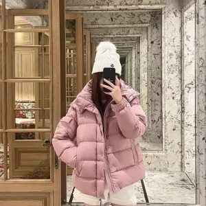 Reps Moncler Down Jacket Pink Goose Duck Nylon Winter