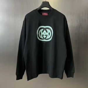 AAA Designer Gucci Long-Sleeved T-Shirt Ash Cotton Ribbed Winter