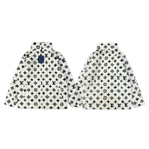 AAA Super Clone Louis Vuitton Coats Ash Cotton Wool Lambswool Rabbit Fur Polyester Relaxed Silhouette