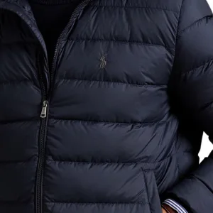 High Quality Ralph Lauren Down Jacket Red Duck Nylon Winter Embroidery
