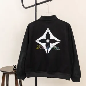 AAA Luxury Louis Vuitton Jacket Ash Suede Embroidery
