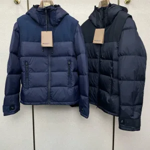 Super Clone Burberry Jacket White Goose Down Autumn Winter And
