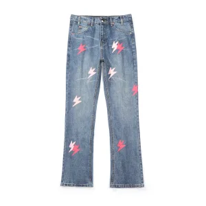 Designer Balenciaga Short-Sleeved Shirts Red Cotton Lace Denim Street Style Sophistication Patch