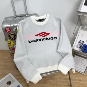 AAA Designer Balenciaga Sweater Red Cotton Silk Wool Blend Silky Smooth