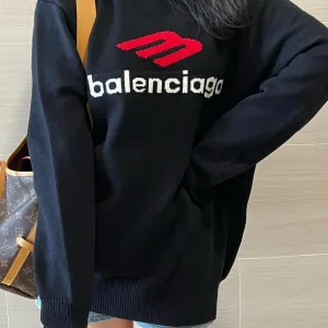 Luxury Balenciaga Sweater Red Cotton Silk Wool Blend Silky Smooth