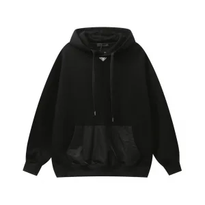 Luxury Prada Hoodie Ash Silk