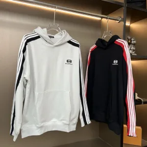 High Quality Luxury Balenciaga Hoodie Ash Silk Embroidery