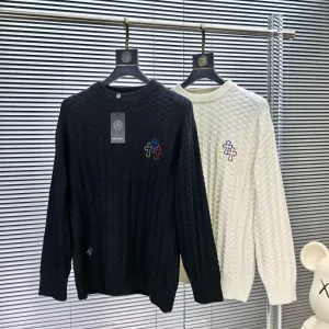 Designer Chrome Hearts Long-Sleeved Sweater Red