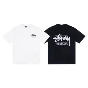 Reps Stussy Short-Sleeved T-Shirt Black Cotton