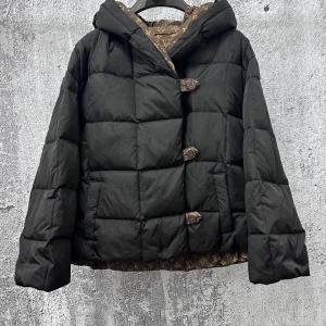 Super Clone Louis Vuitton Down Jacket Black Duck Autumn Winter And