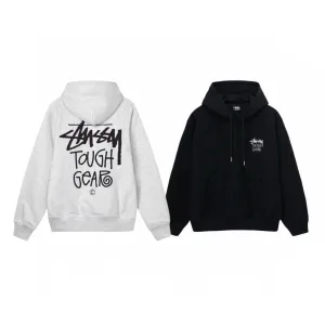 High Quality Designer Stussy Jacket Red Eva Cotton Pure Fleece Fabric Streetwear Exquisite Tailoring Screen Printing