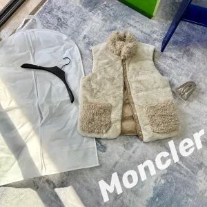 Luxury Moncler Knitwear Ash Goose Down Faux Mink Fur High-End Quality Sophistication Winter Side Pockets
