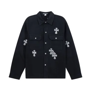 Super Clone Designer Chrome Hearts Shirts Black Denim
