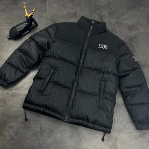 Super Clone Reps Dior Cotton-Padded Coat Red Down Jacquard Street Style Winter