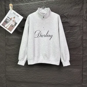 Designer Dior Hoodie Ash Cotton