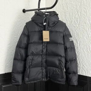 High Quality Burberry Down Jacket Black Autumn Winter