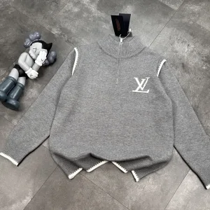 Luxury Super Clone Louis Vuitton Jeans Black Autumn Winter And