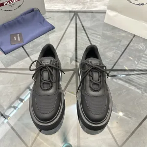 High Quality Luxury Prada Casual Shoes Top-Grain Cowhide Premium Quality