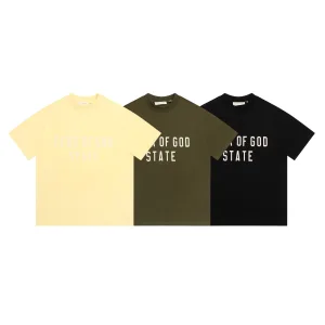 High Quality Fear Of God Moss Short-Sleeved T-Shirt For Spring