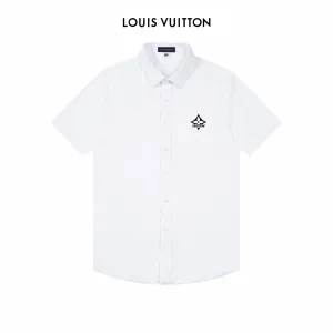 Luxury Louis Vuitton Bamboo Short-Sleeved Shirt