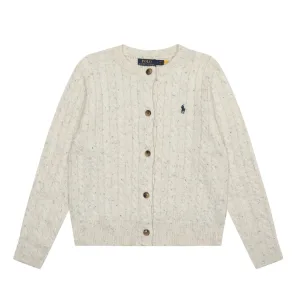 Luxury Ralph Lauren Outerwear Red Cotton Wool Blend Cable Knit Easy To Match