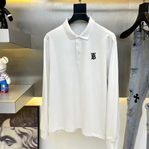 Designer 1:1 Burberry Lignin Long-Sleeved T-Shirt For Early Spring