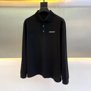 Luxury Burberry Lignin Long-Sleeved T-Shirt For Early Spring